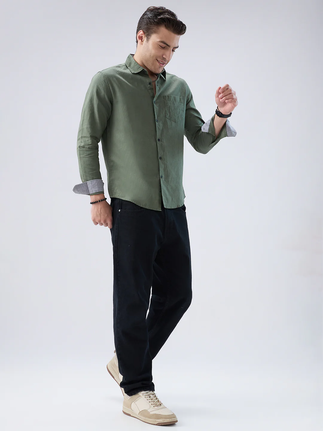 Solid Olive Shirt - Image 7
