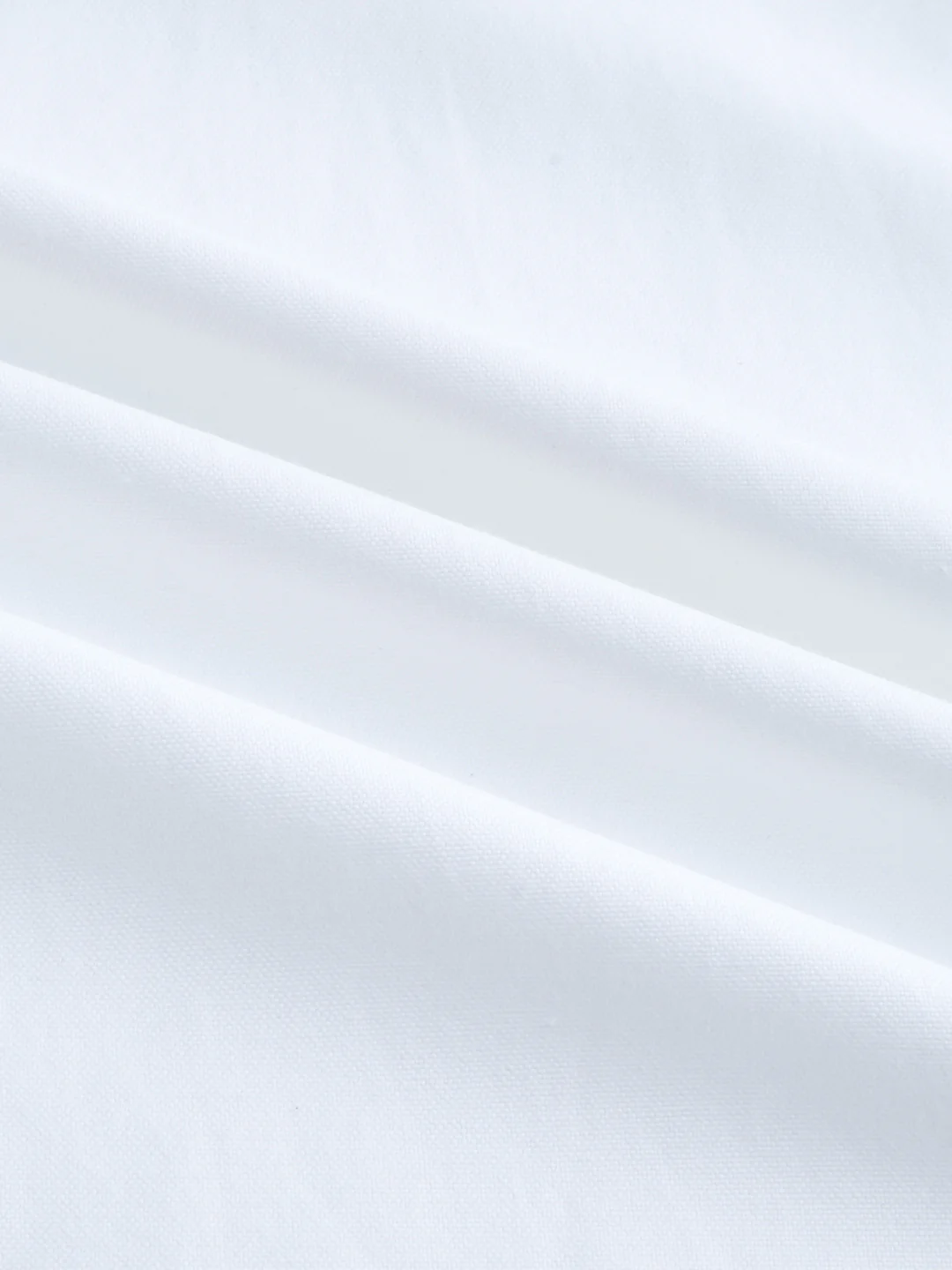 Solid Snow White Oxford Button down Collar Shirt - Image 3