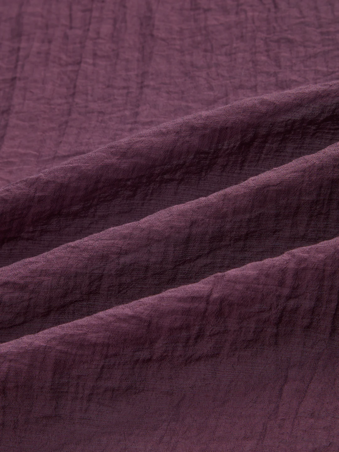 Solid Wine Sheer Crepe Boxy Fit Crop Shirt - Image 3