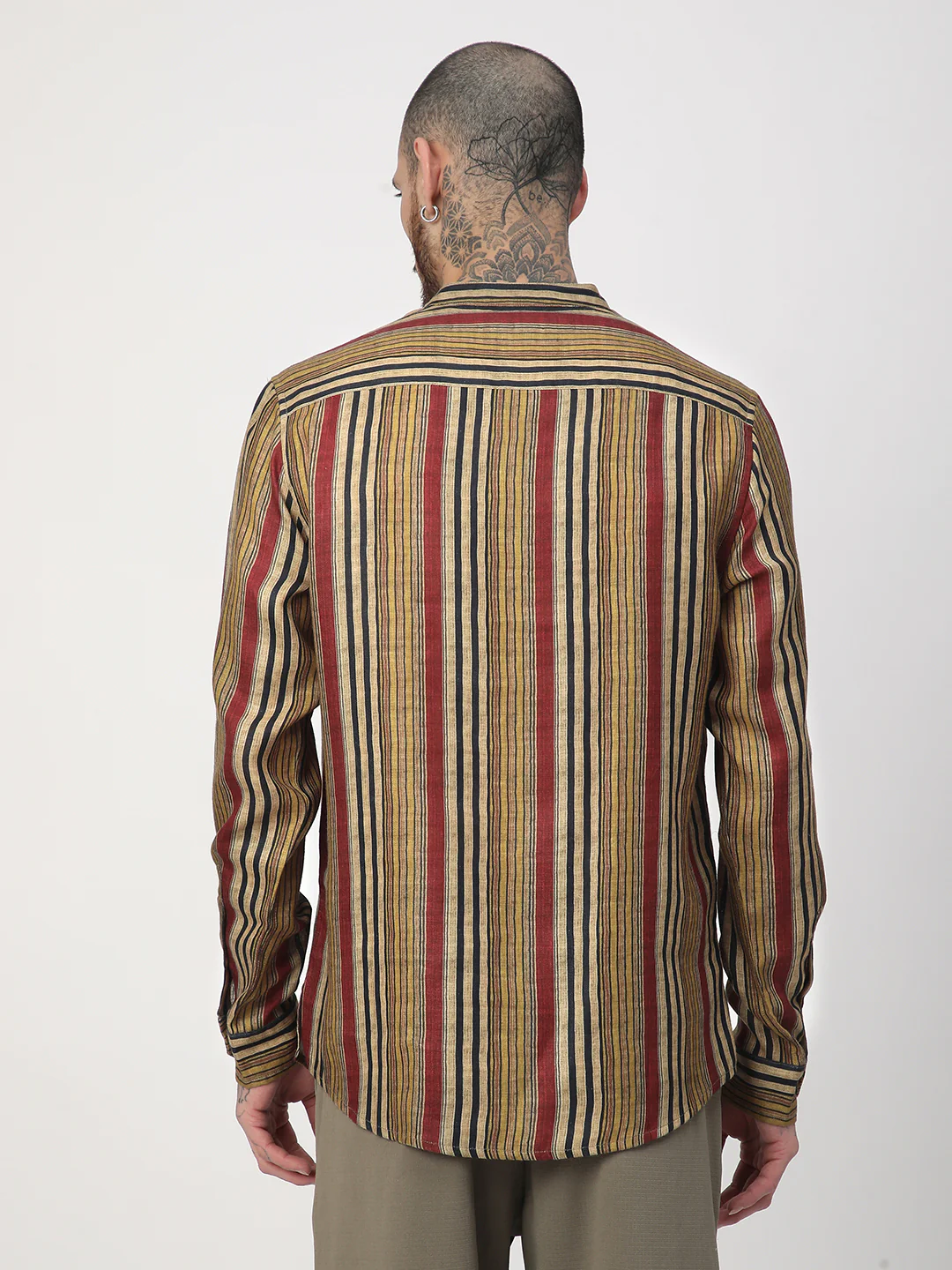 Spiffy Multicolour Roman Stripe Kurta - Image 6