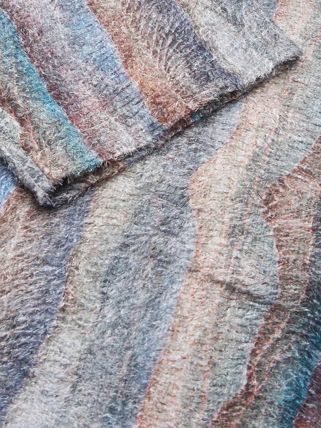 Squashy Multicolour Notch Collar Oversized Shirt - Image 8