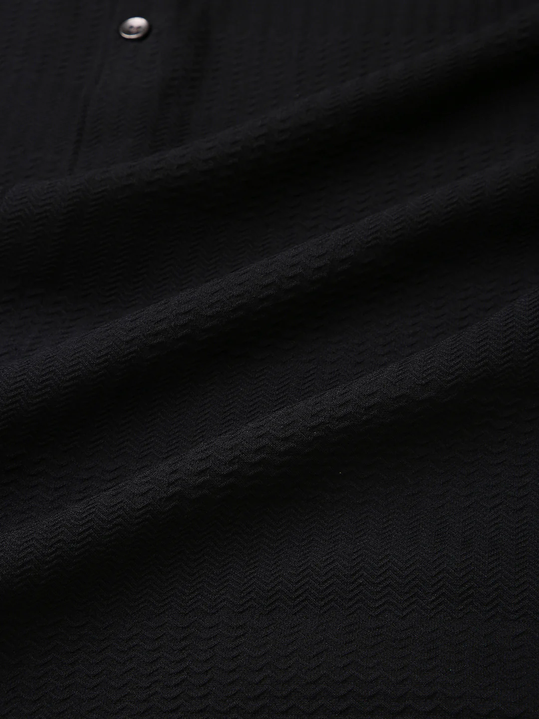 Storm Black Ripple Detail Textured Shirt - Image 9