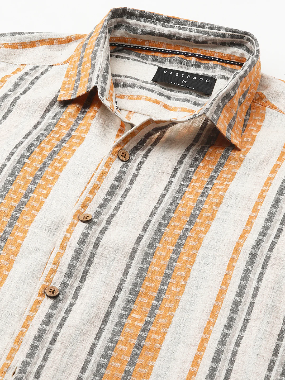 Stylish Multicolor Dobby Striped Shirt - Image 3