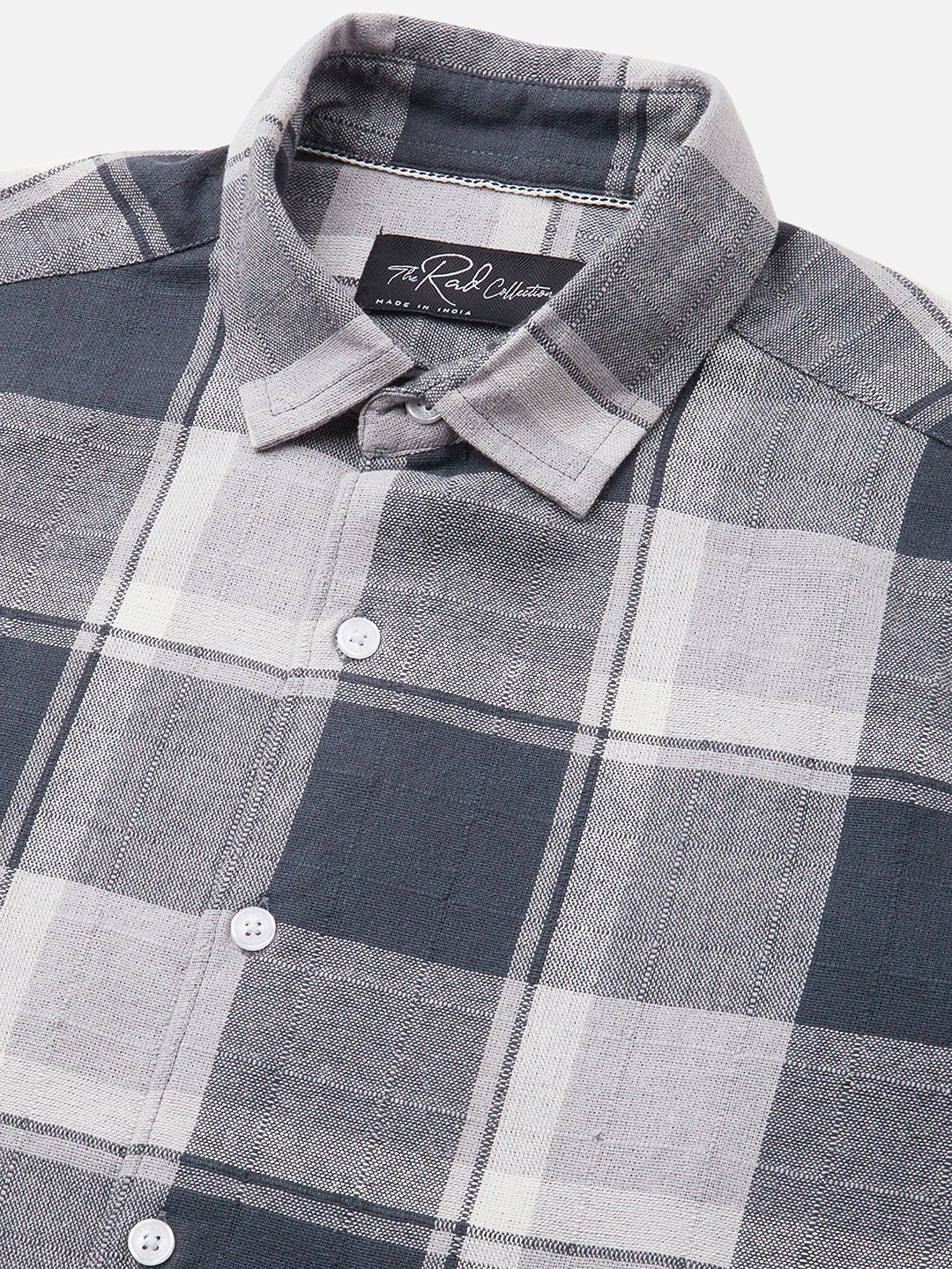 Premium Cotton Box Checks Textured Shirt - Image 3