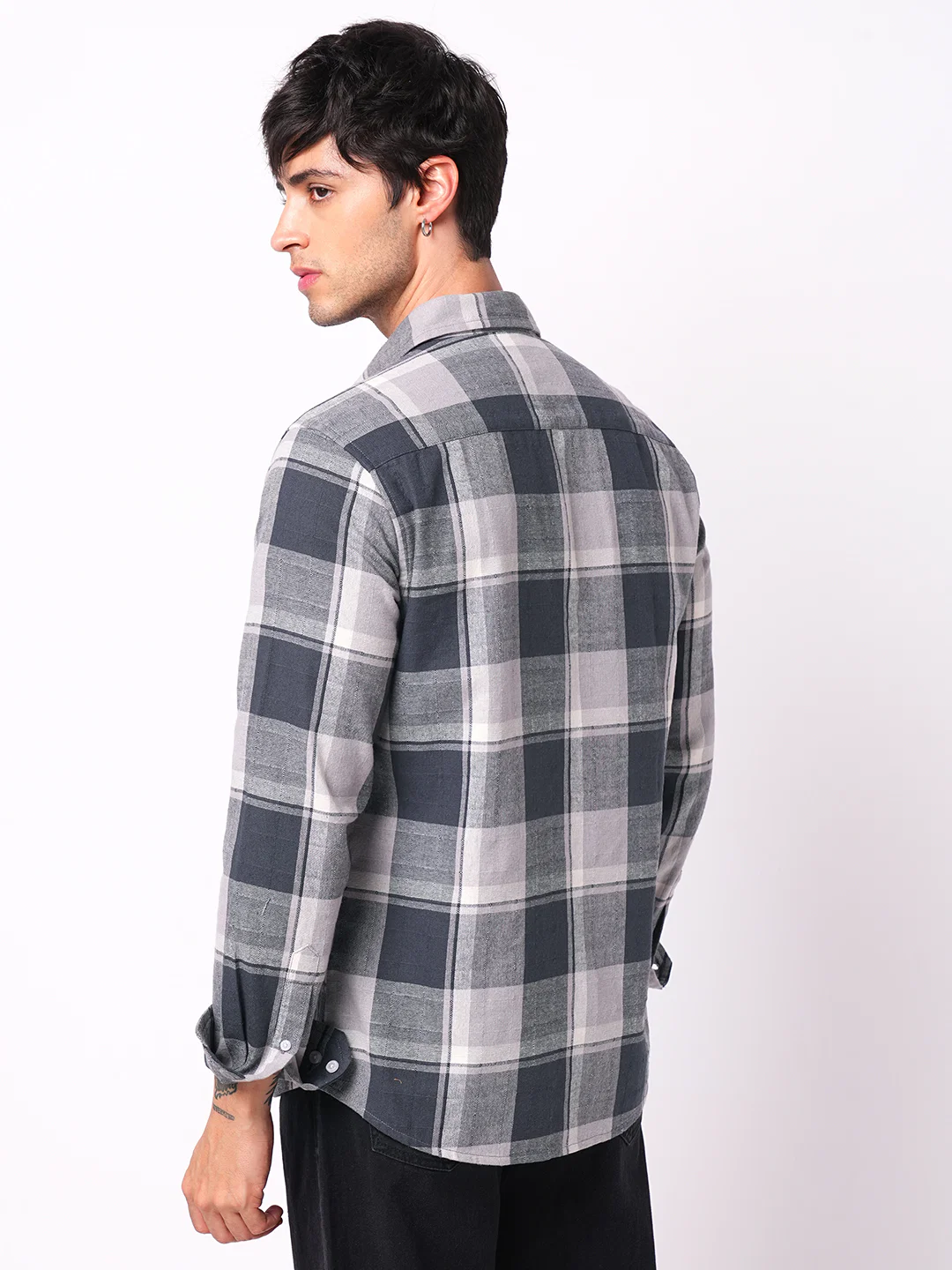 Premium Cotton Box Checks Textured Shirt - Image 6