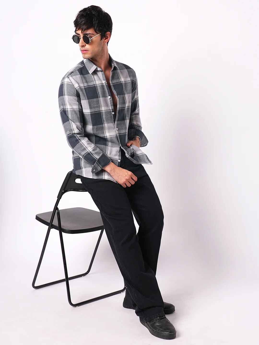Premium Cotton Box Checks Textured Shirt - Image 7