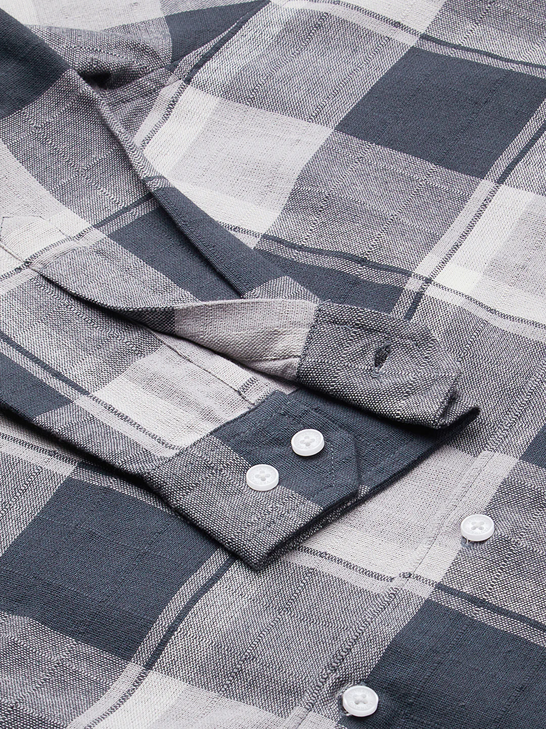 Premium Cotton Box Checks Textured Shirt - Image 8
