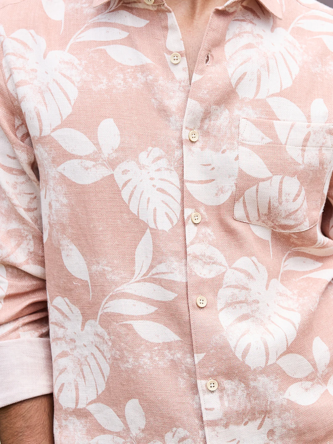 Sunset Brown Aloha Printed Shirt - Image 3
