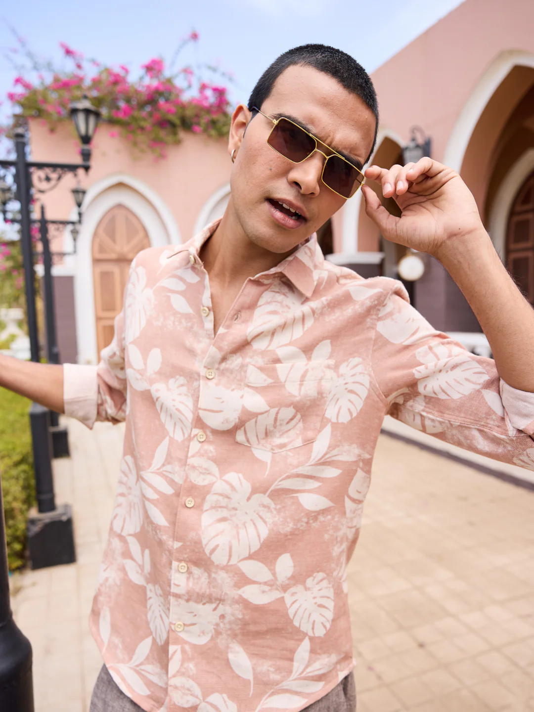 Sunset Brown Aloha Printed Shirt - Image 4