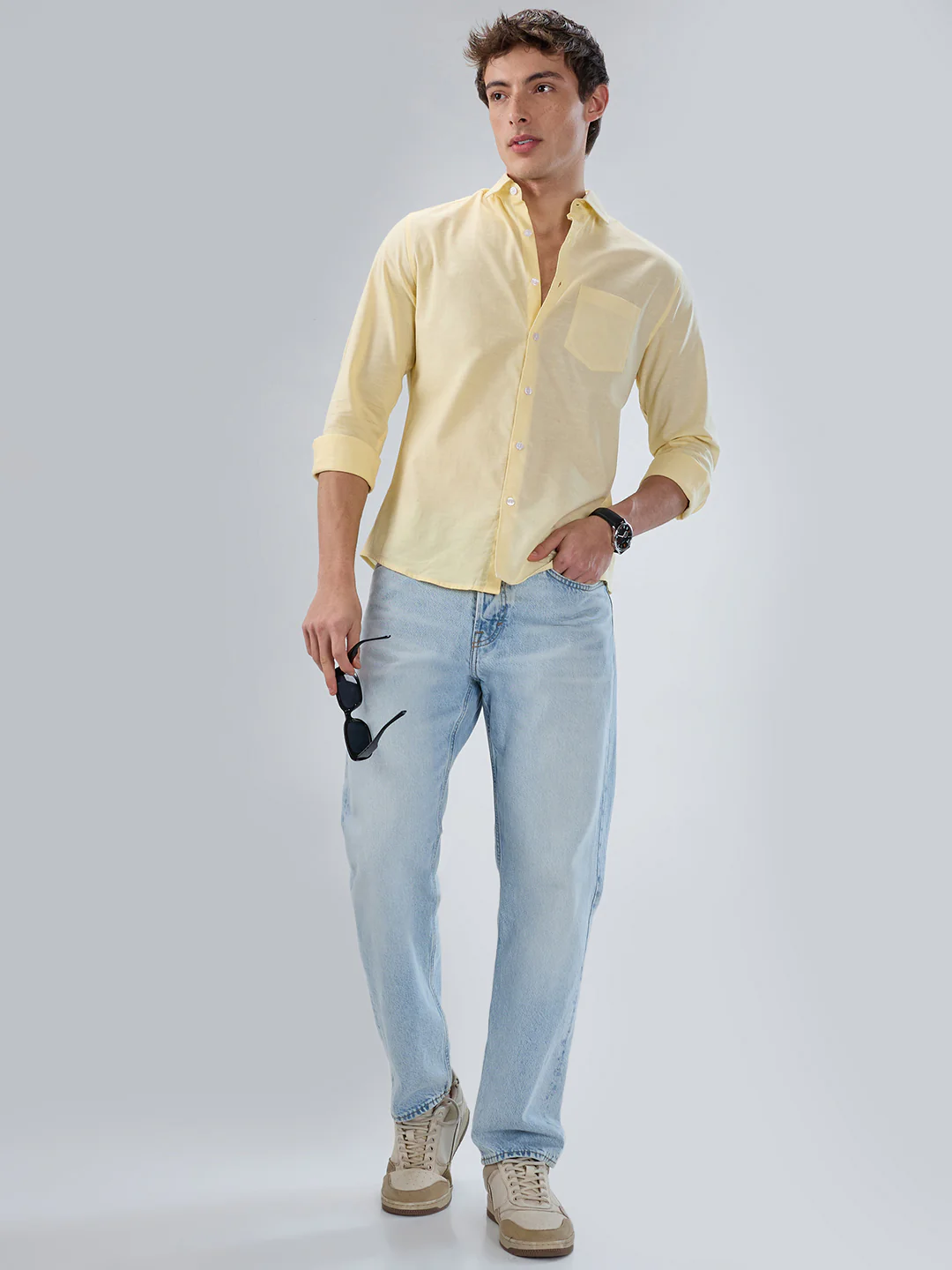Sunshine Pop Yellow Casual Shirt - Image 8
