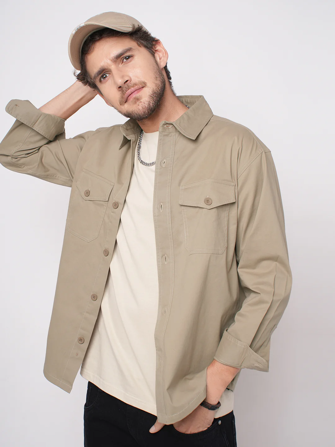 Super Soft Bridgewater Tan Double Pocket Overshirt