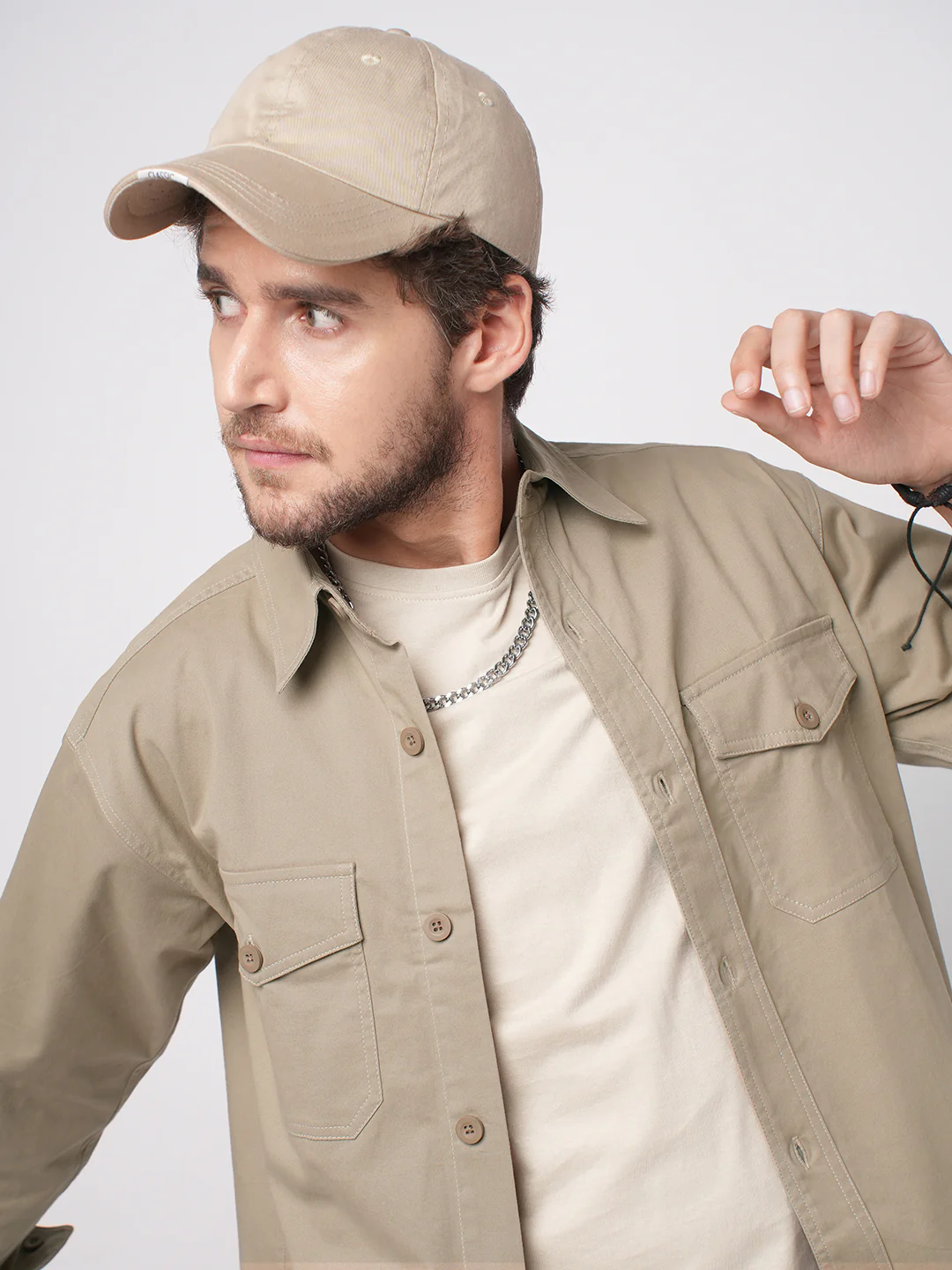Super Soft Bridgewater Tan Double Pocket Overshirt - Image 3