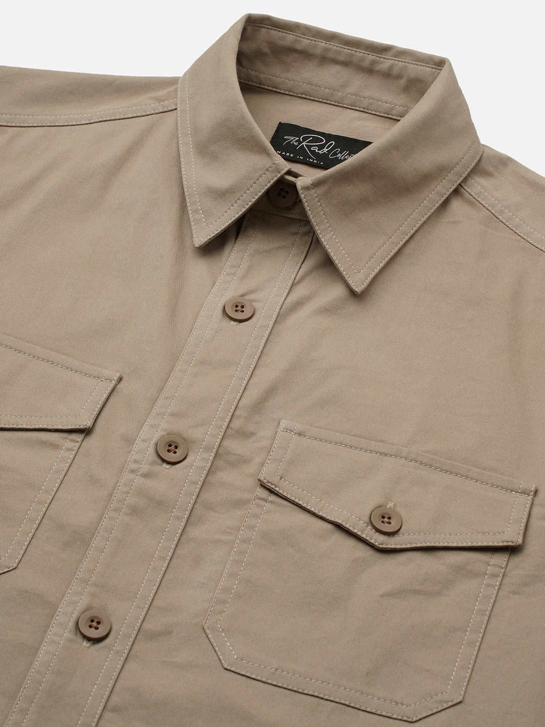 Super Soft Bridgewater Tan Double Pocket Overshirt - Image 4