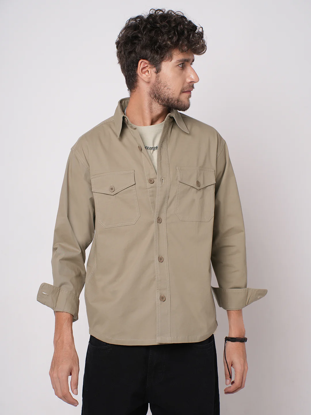Super Soft Bridgewater Tan Double Pocket Overshirt - Image 5