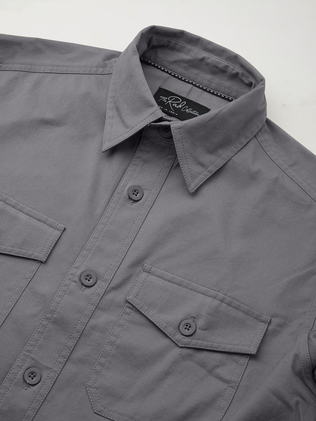 Super Soft Dim Grey Double Pocket Overshirt - Image 3