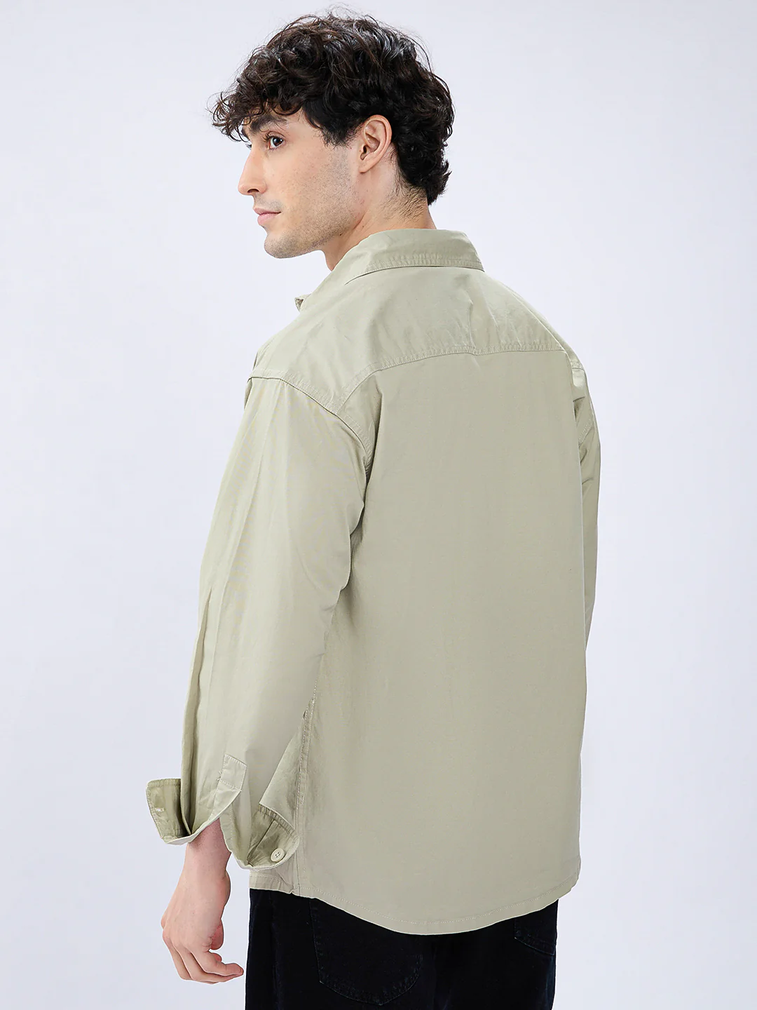 Super Soft Earthy Green Double Pocket Overshirt - Image 6
