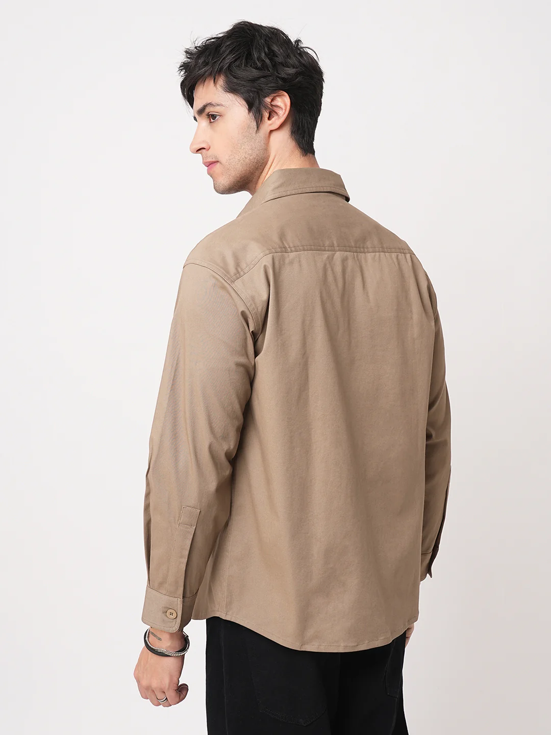 Super Soft Peanut Brown Double Pocket Overshirt - Image 6