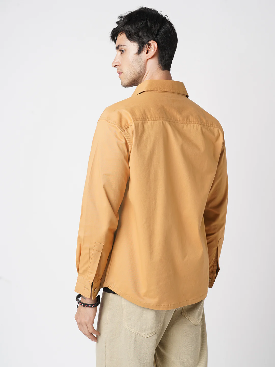 Super Soft Solid Tangerine Double Pocket Overshirt - Image 7