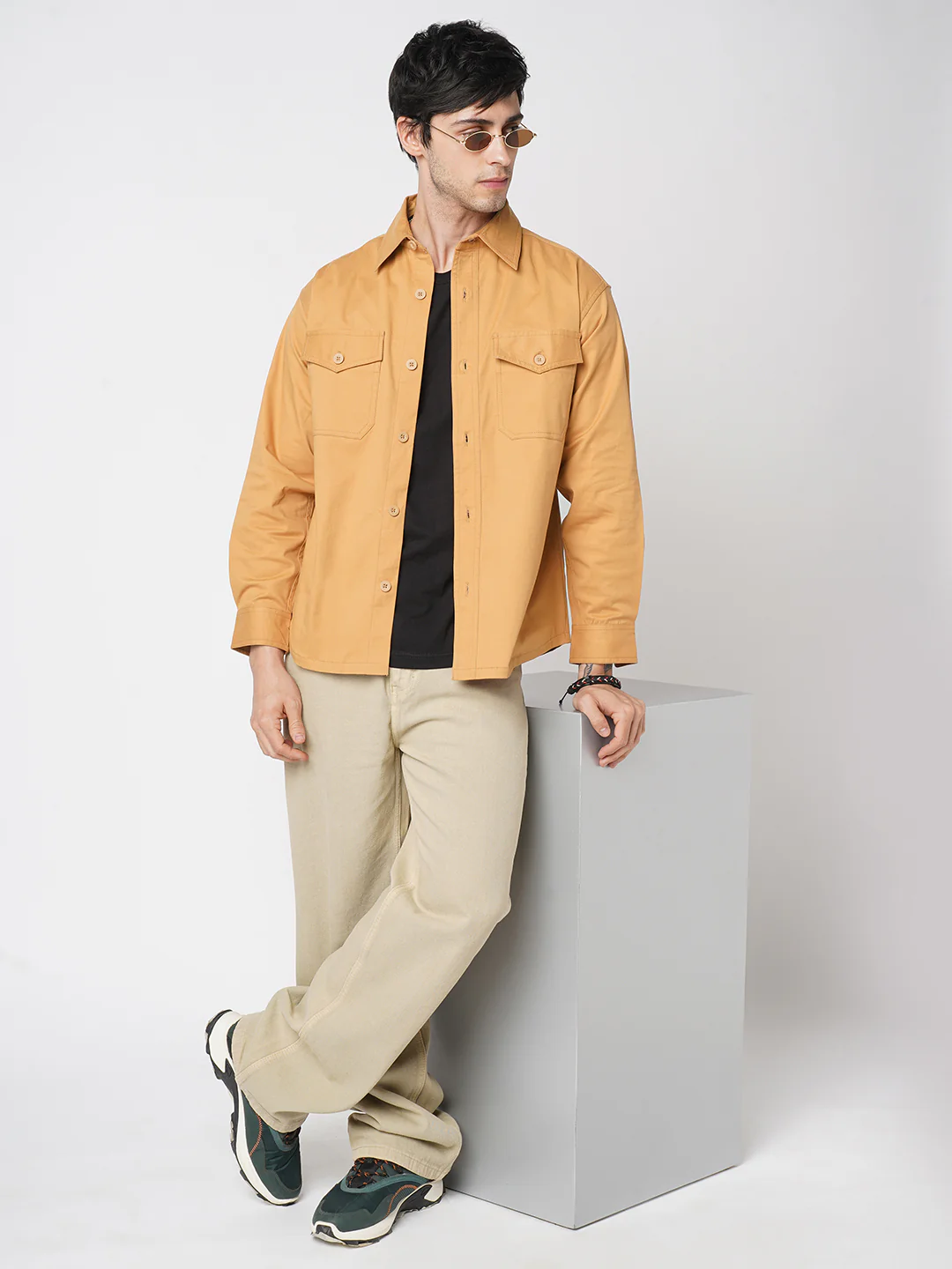 Super Soft Solid Tangerine Double Pocket Overshirt - Image 8