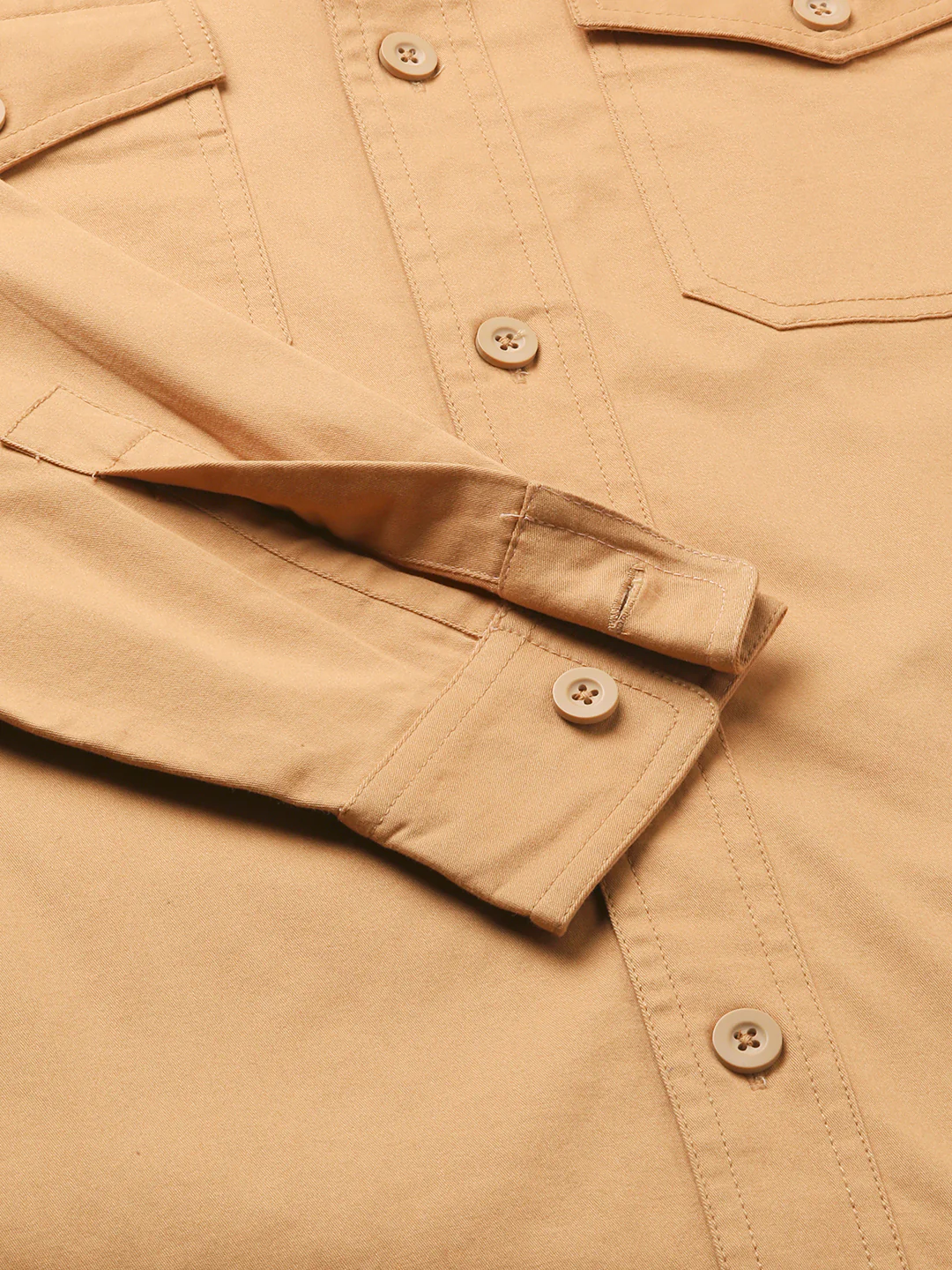 Super Soft Solid Tangerine Double Pocket Overshirt - Image 9
