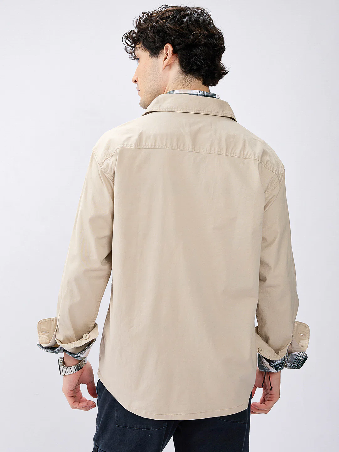 Super Soft Tan Beige Double Pocket Overshirt - Image 6