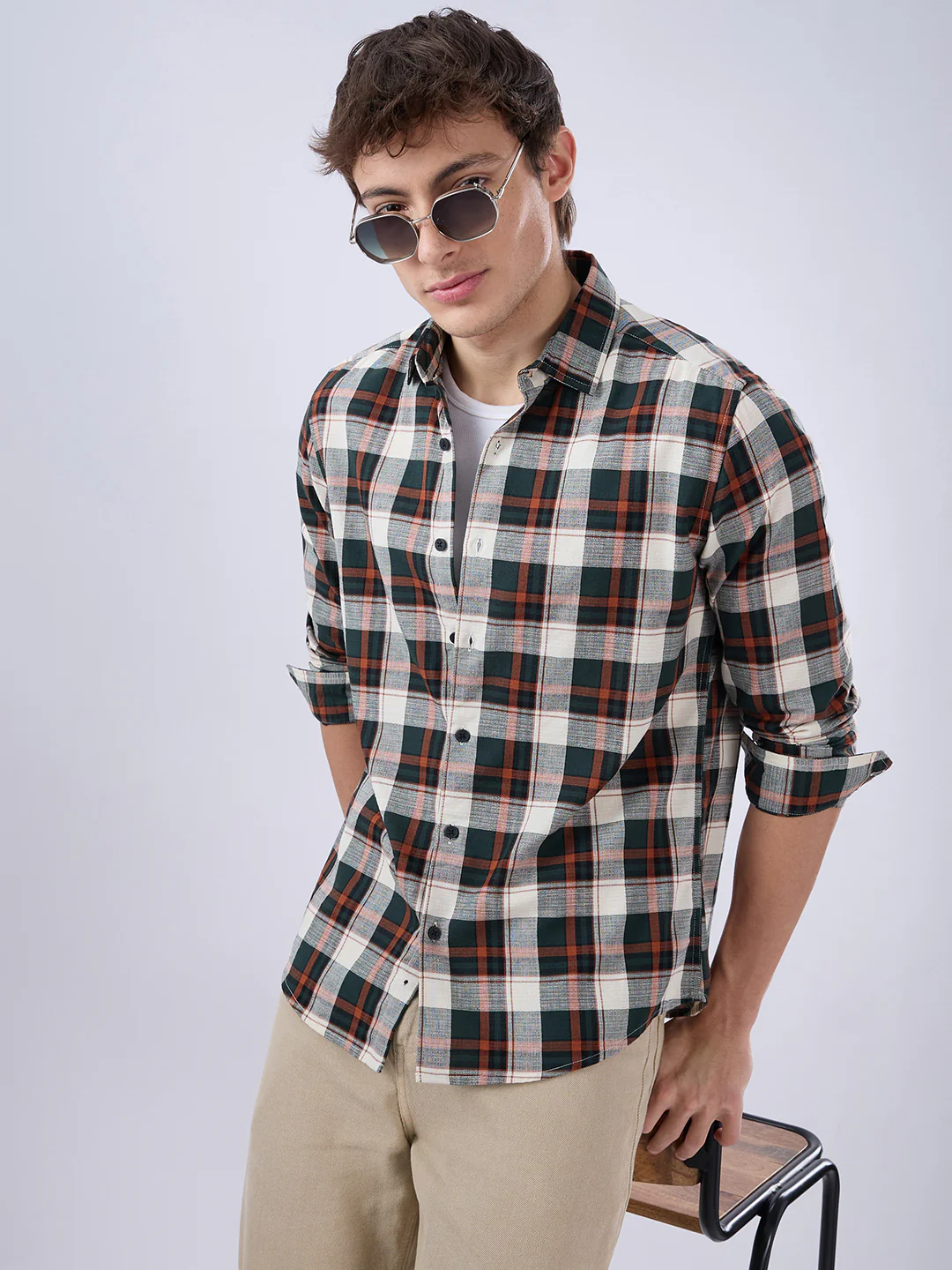 Tartan Pop Multicolor Check Shirt - Image 2
