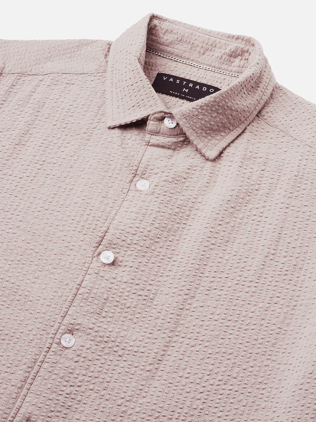 Taupe Seersucker Opulent Shirt - Image 3