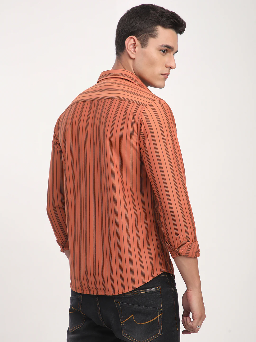 Tawny Orange Striped Shirt - Image 6