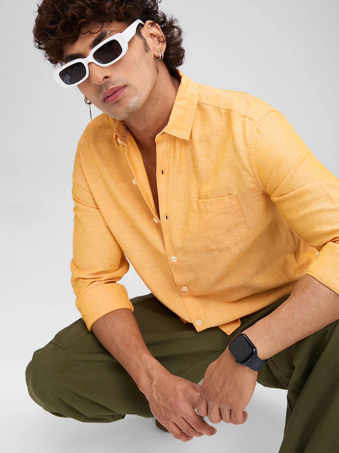 Textured Mustard Shirt - Image 2