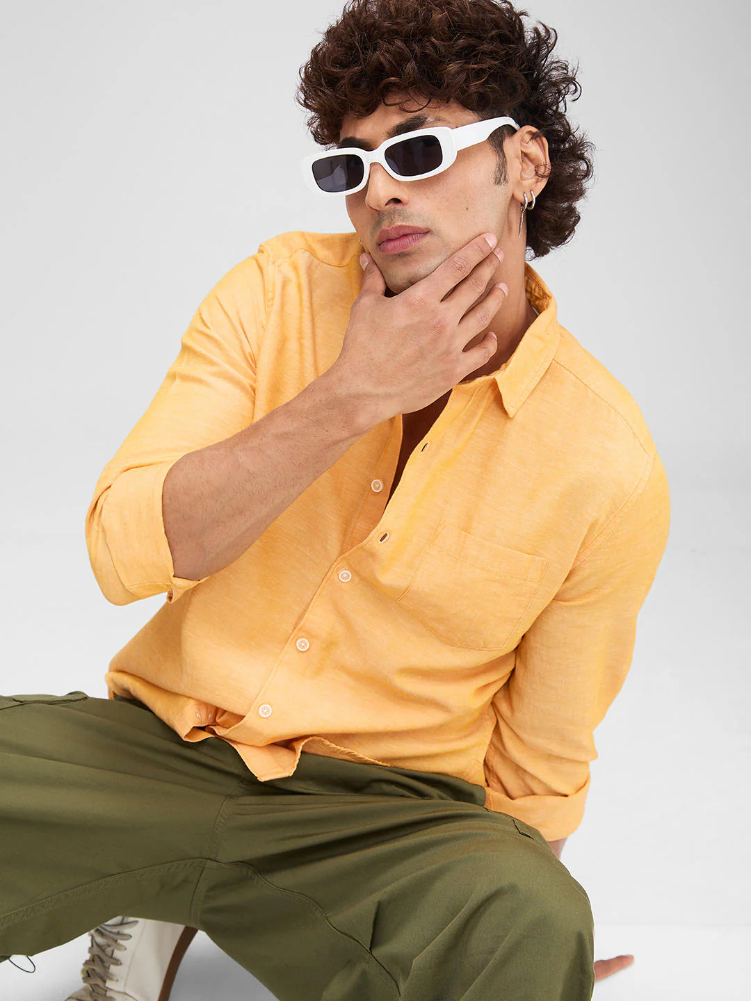 Textured Mustard Shirt - Image 3