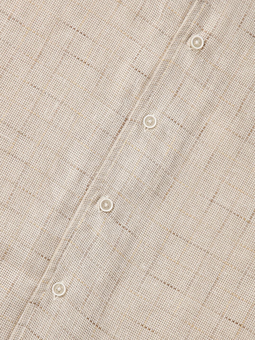 Timeless Beige Jute Oversized Shirt - Image 3
