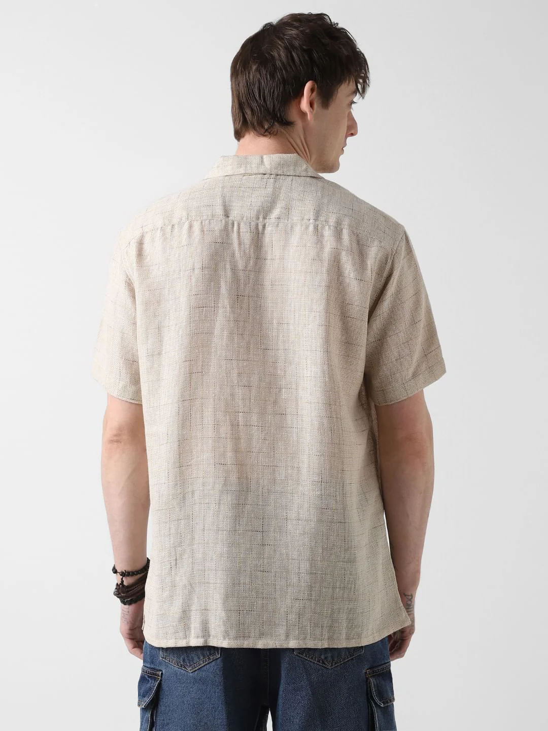 Timeless Beige Jute Oversized Shirt - Image 7