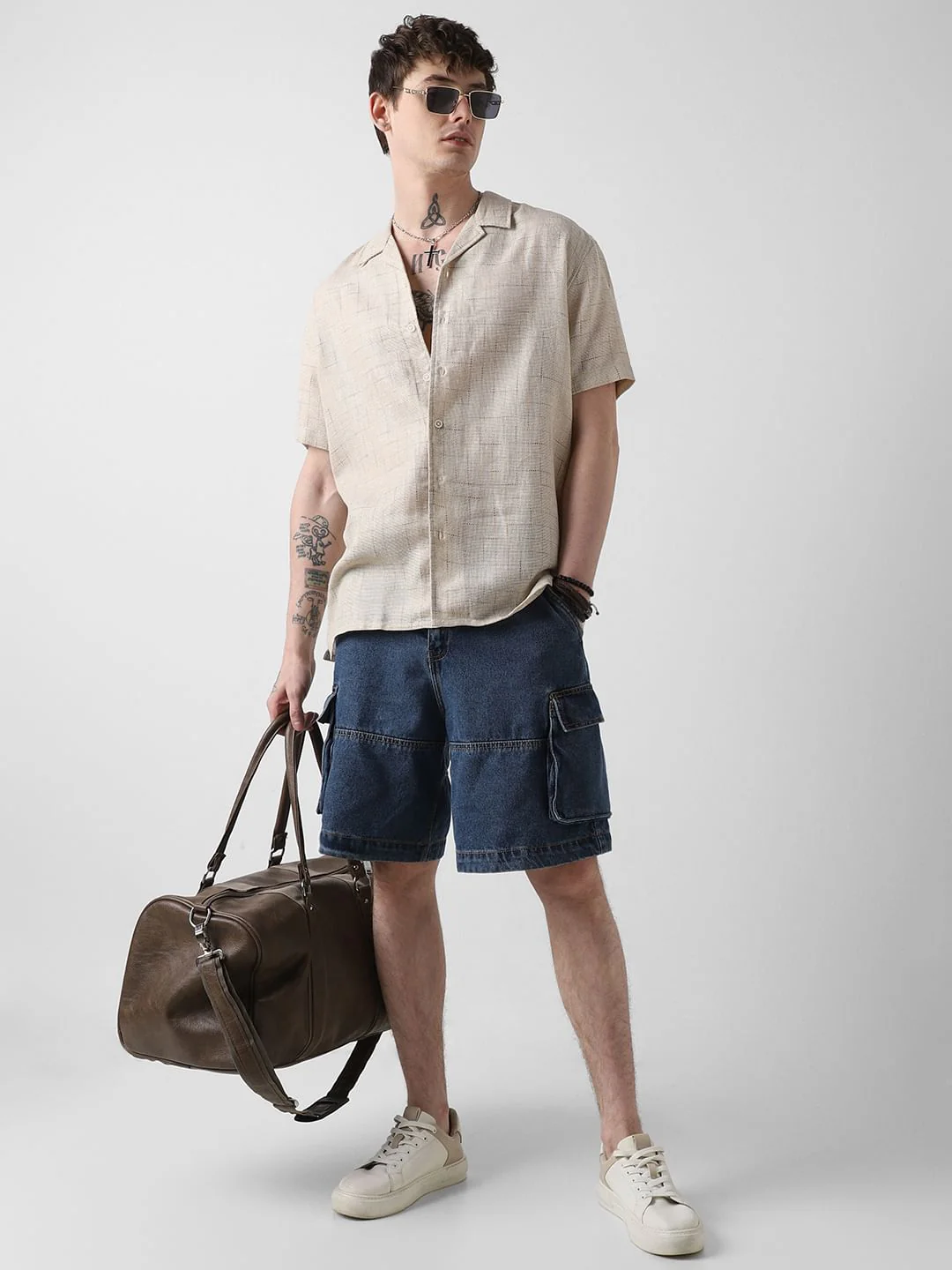 Timeless Beige Jute Oversized Shirt - Image 8