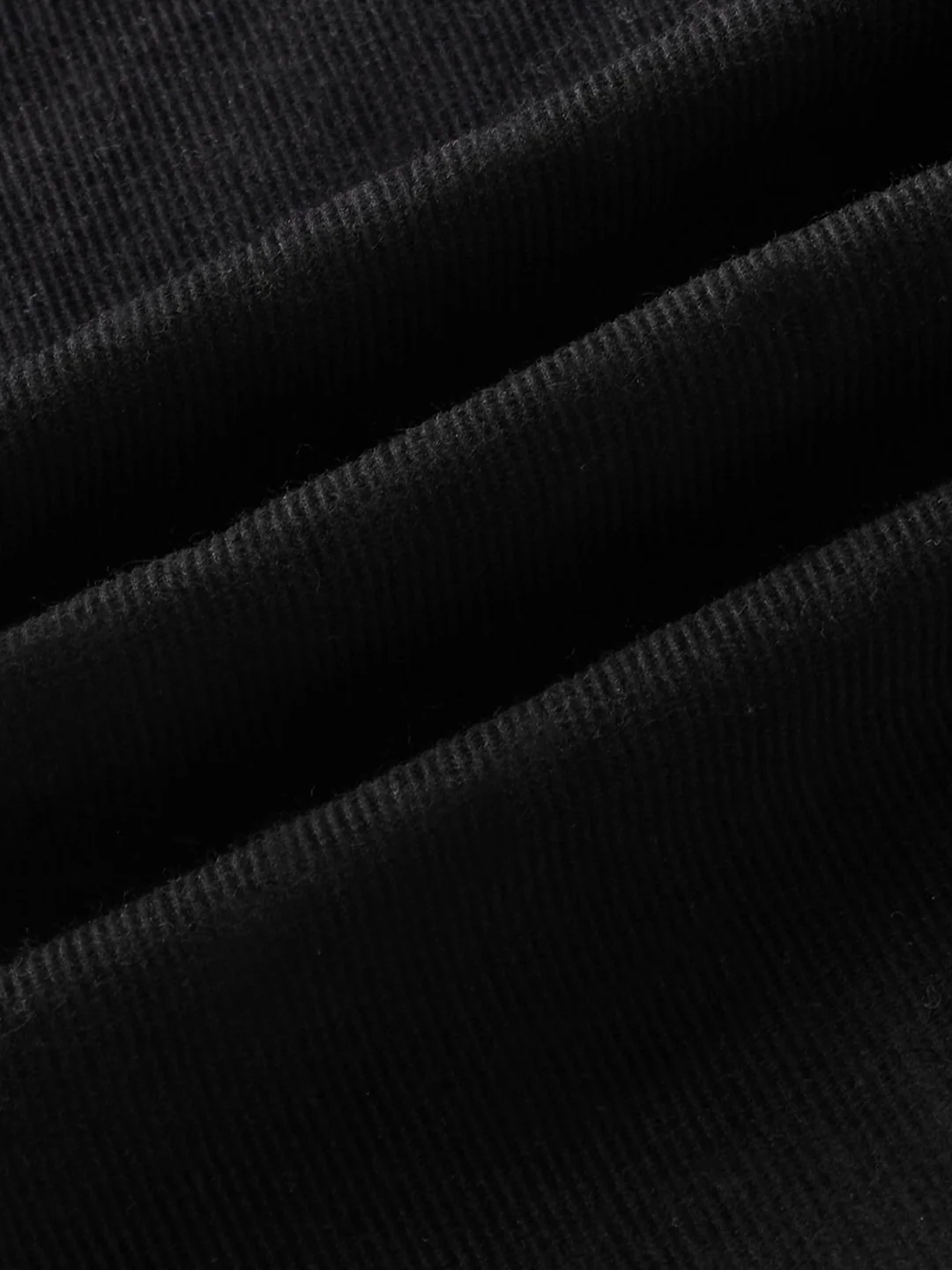 Timeless Black Corduroy Double Flap Pocket Overshirt - Image 8