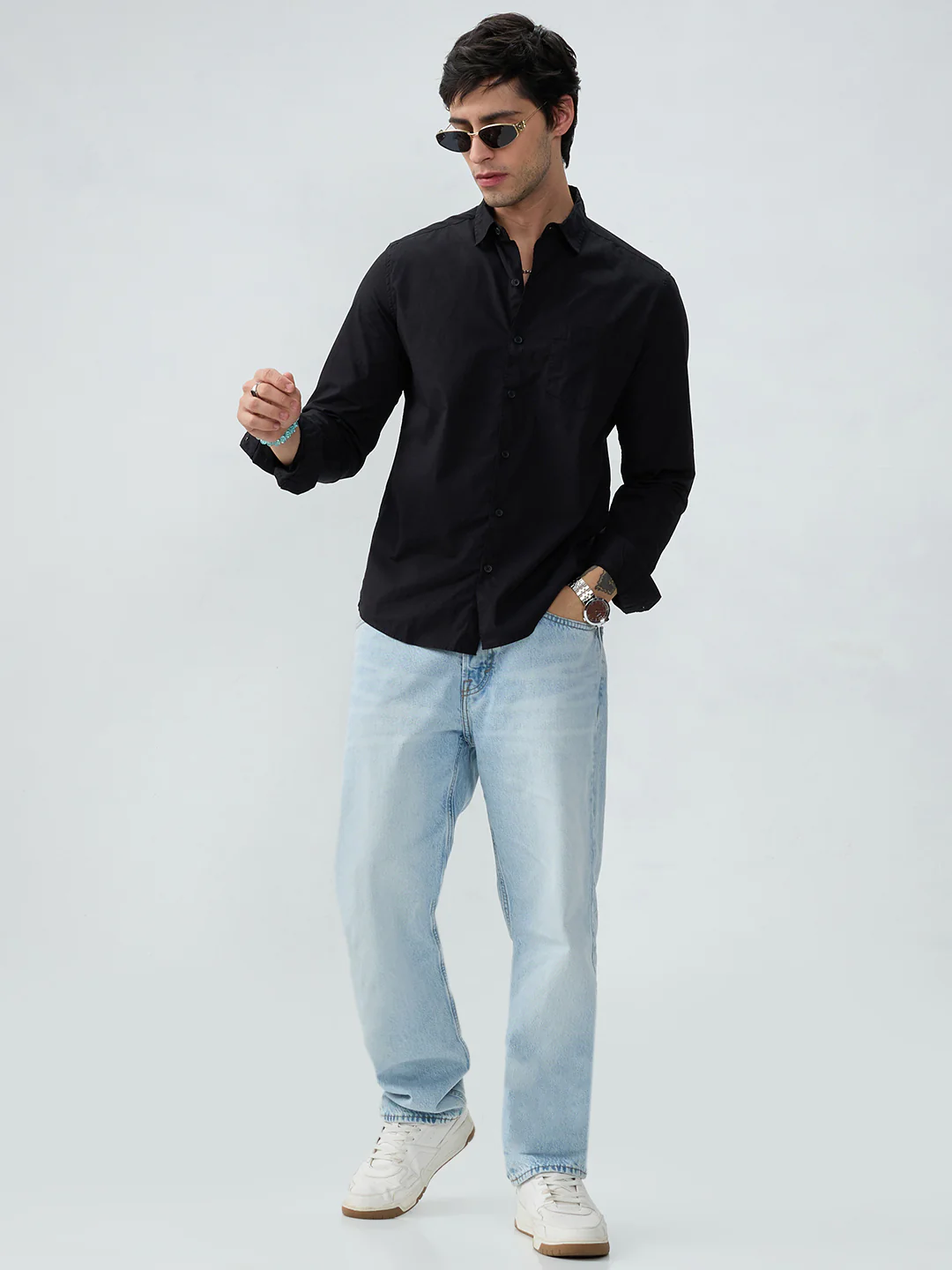 Timeless Black Poplin Shirt - Image 8