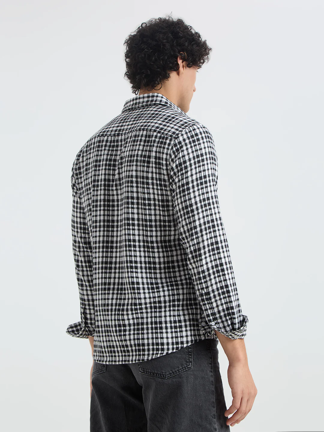 Timeless Black & White Checks Shirt - Image 7
