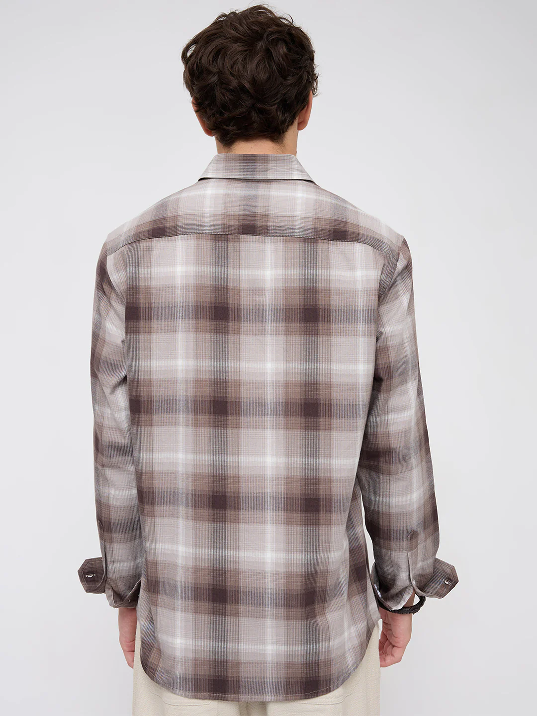Timeless Cocoa Brown Shadow Checks Shirt - Image 7