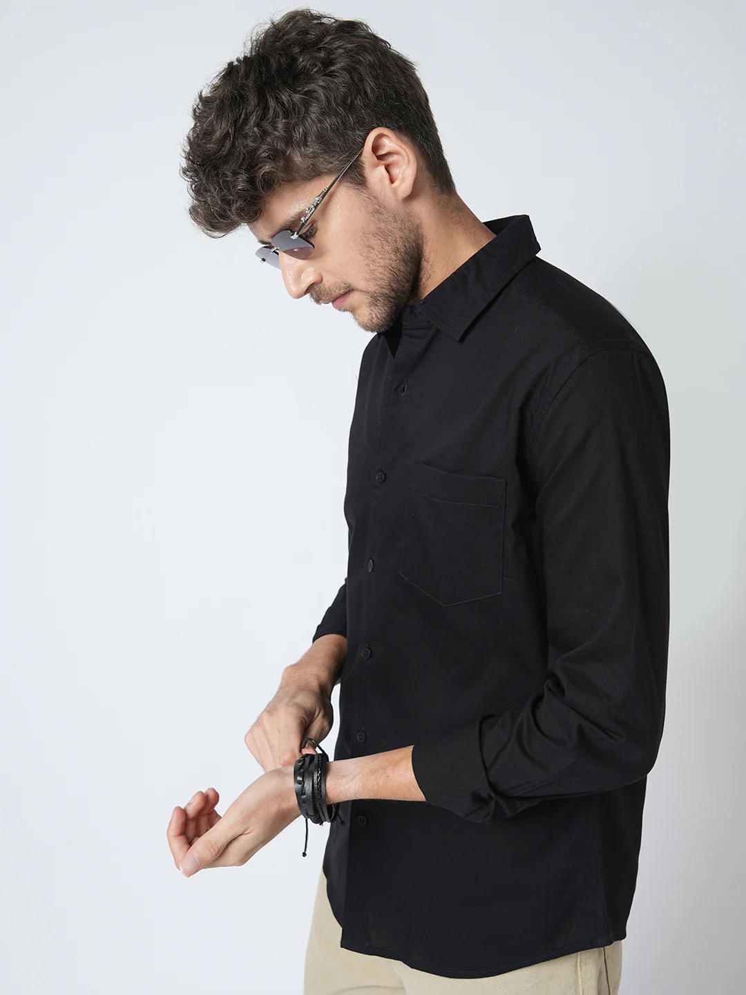 Timeless Deep Black Elite Slub Shirt - Image 2