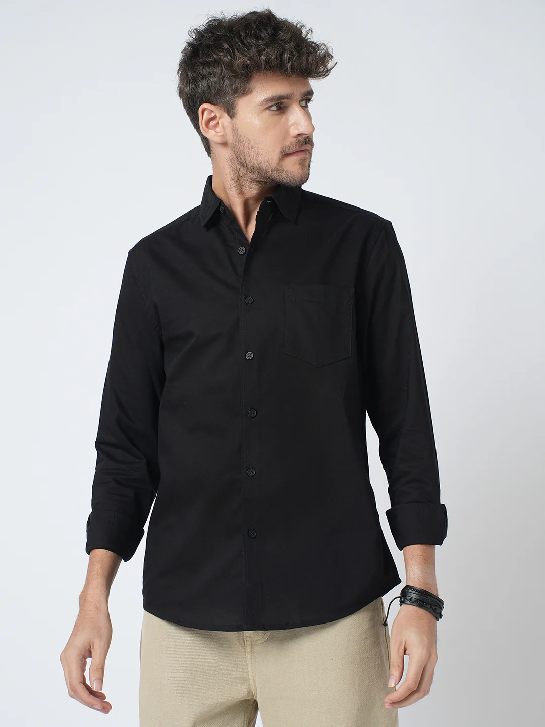 Timeless Deep Black Elite Slub Shirt - Image 4
