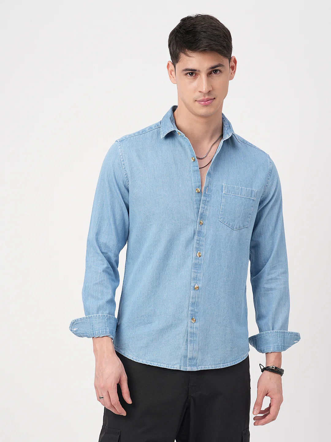 Timeless Blue Denim Shirt - Image 4