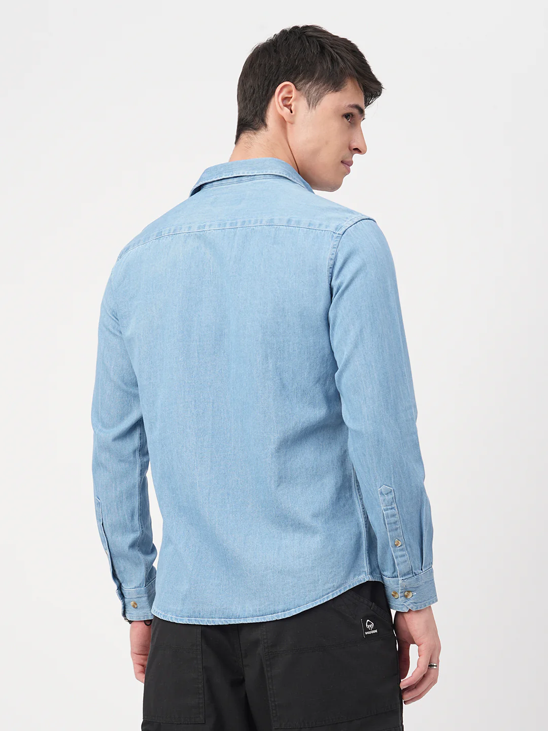 Timeless Blue Denim Shirt - Image 6