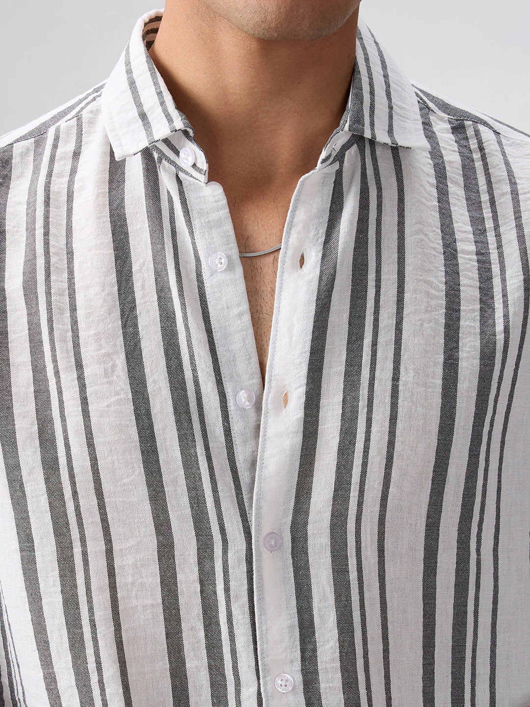 Timeless Monochrome Vertical Striped Shirt - Image 3