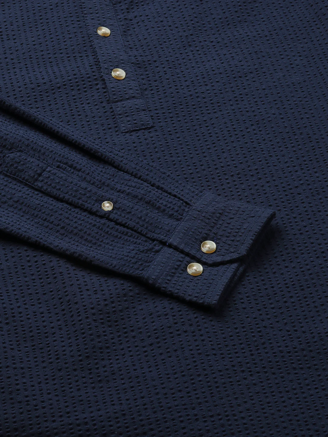 Timeless Navy Seersucker Kurta - Image 9