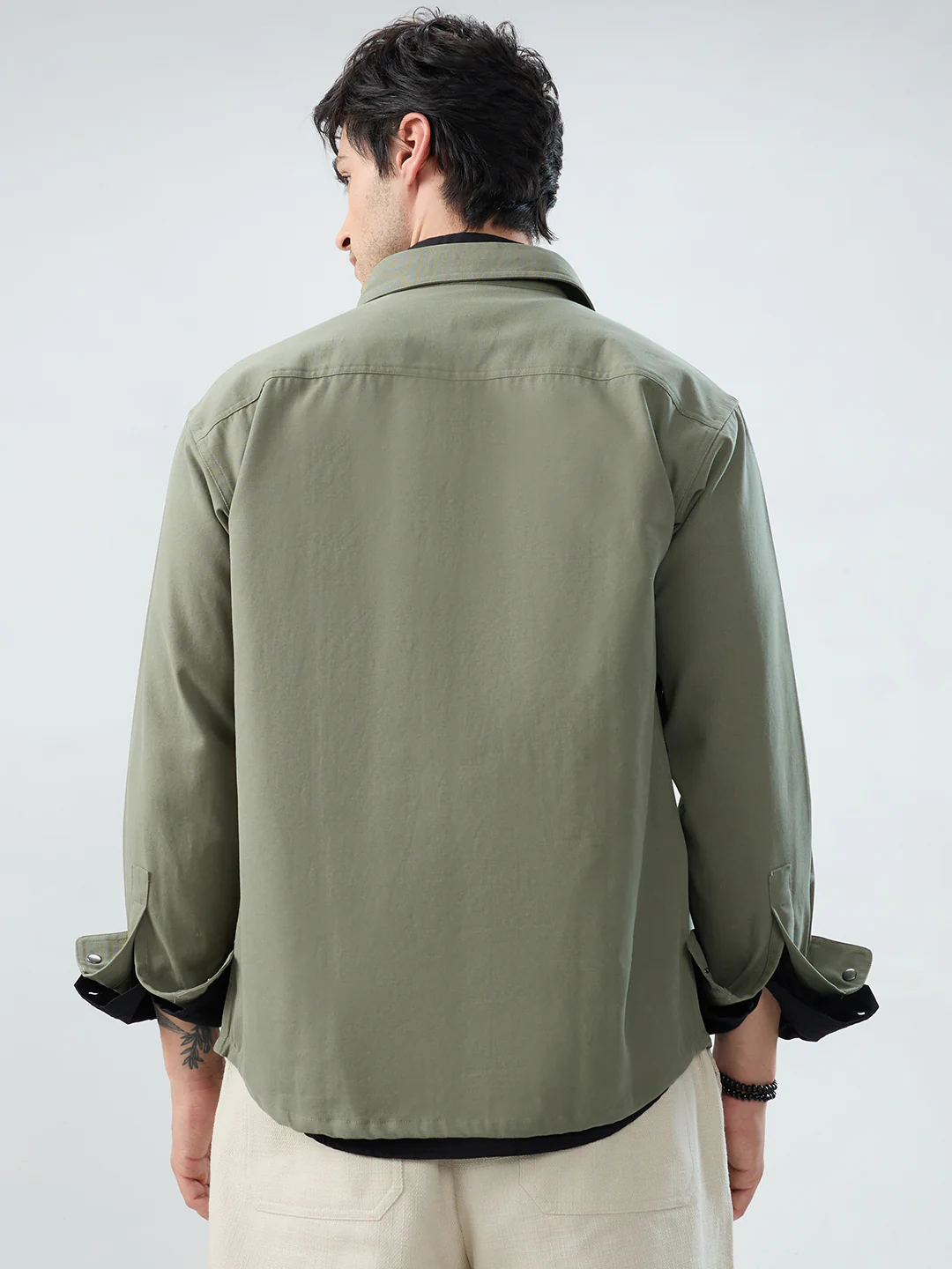 Timeless Olive Double Pocket Overshirt - Image 7