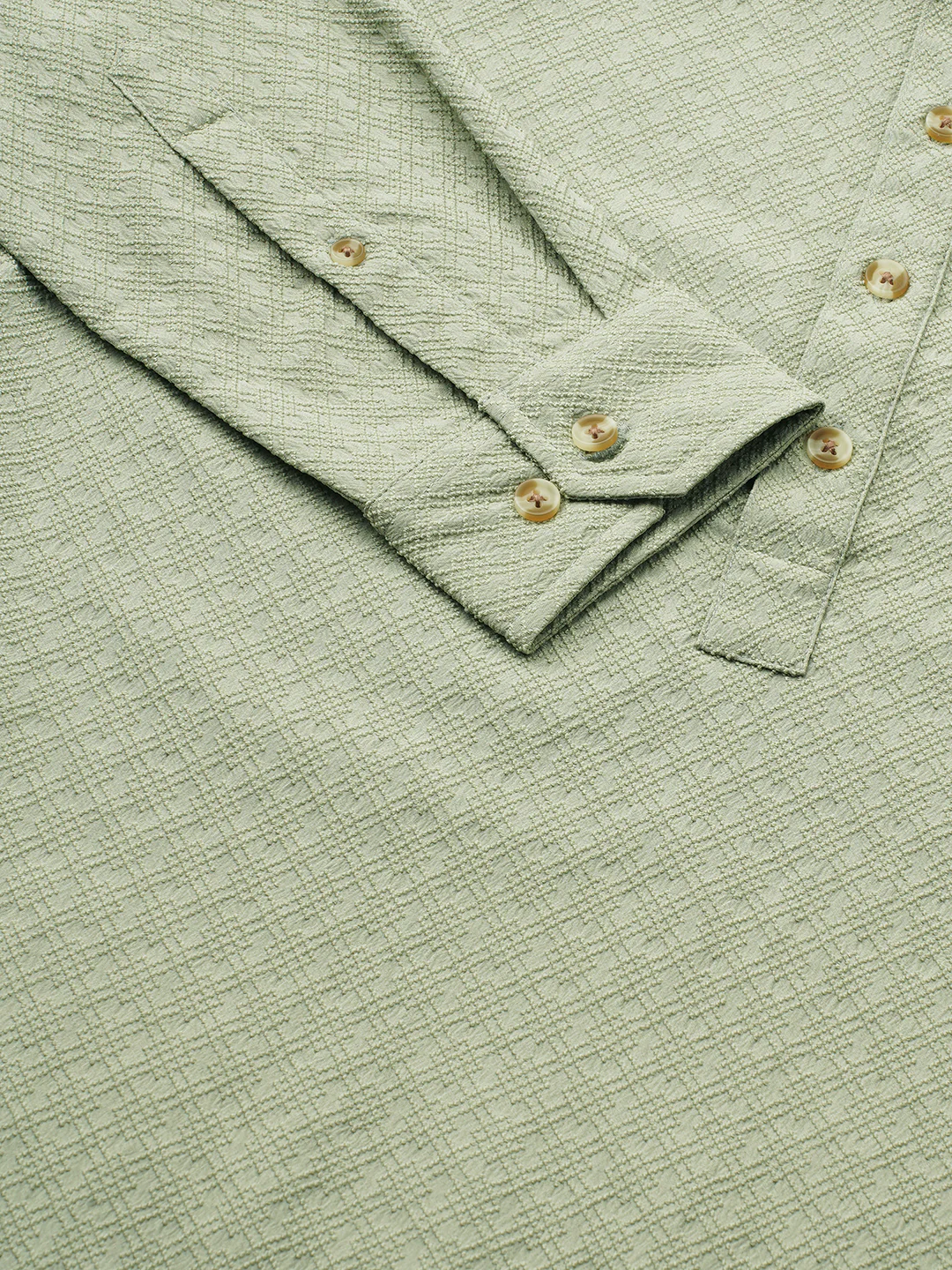 Timeless Sage Green Textured Kurta - Image 8