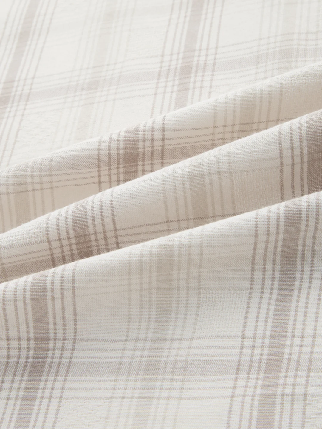 Timeless Sand Beige Plaid Checks Textured Shirt - Image 3
