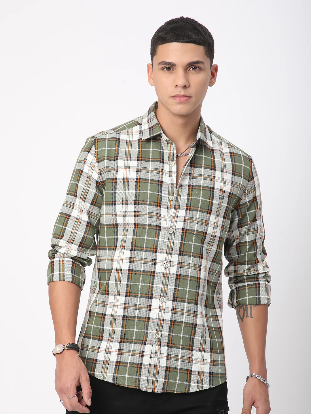 Timeless Tartanique Green Checkered Shirt - Image 4