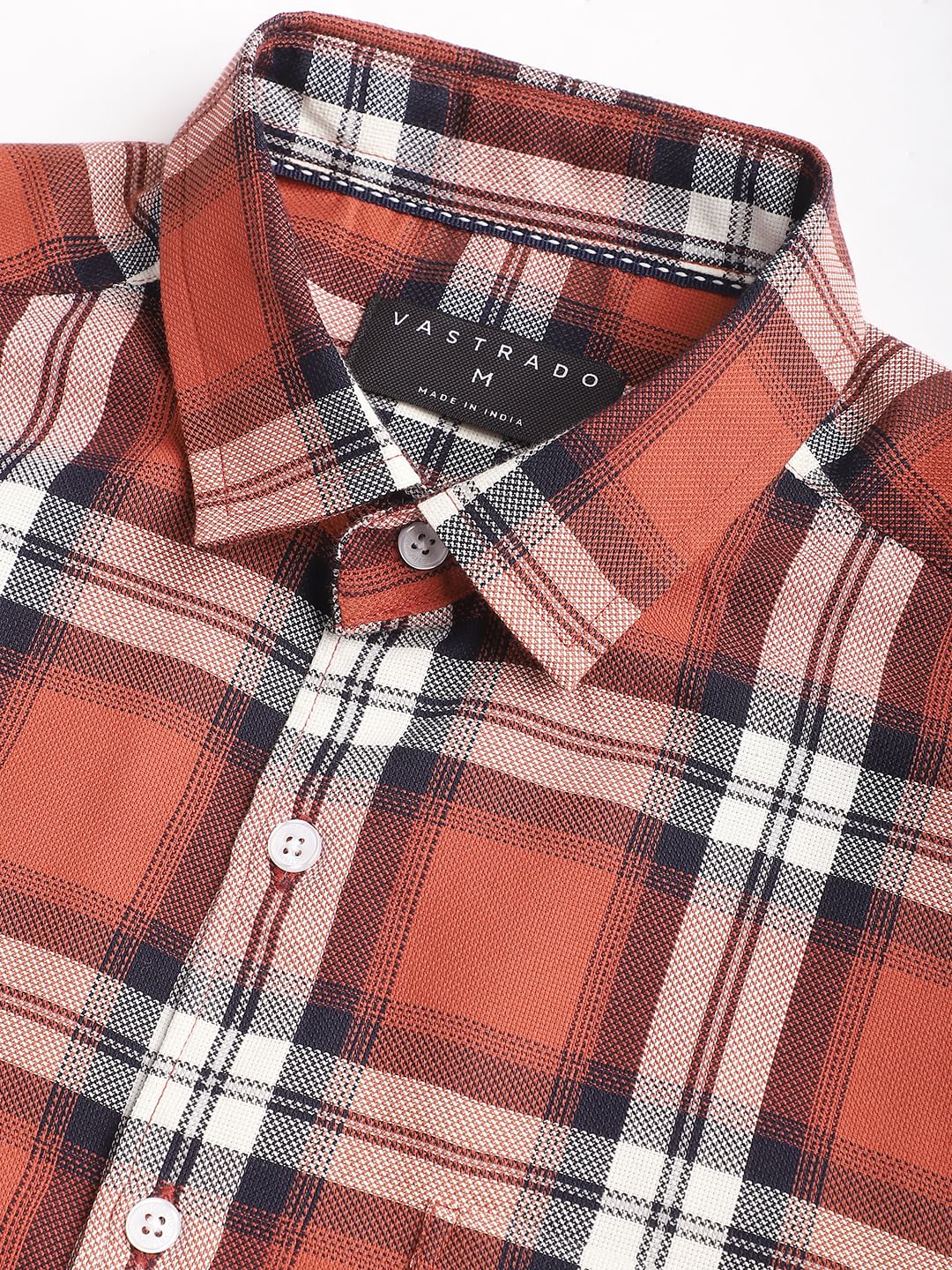 Timeless Vermilion Broad Square Checks Shirt - Image 4