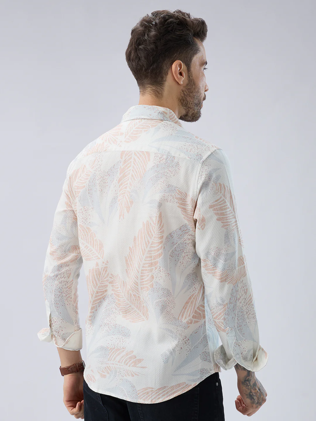 Tropical Escape Off-White Printed Shirt - Image 7