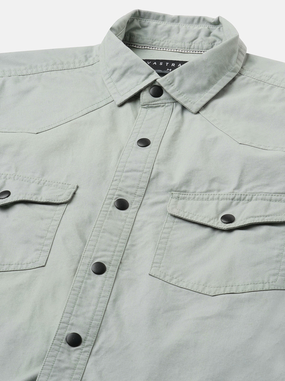 Trout Grey Canvas Double Pocket Overshirt - Image 3